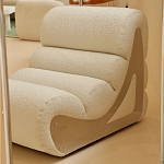 Кресло мягкое без подлкотников White Sheepskin Armchair варинант исполнения - 1 | Loft Concept в Казани