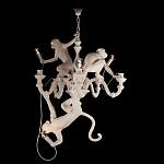 Люстра с тремя фигурами обезьян с лампочками в руках белого цвета Hanging Monkey варинант исполнения - 2 | Loft Concept в Казани