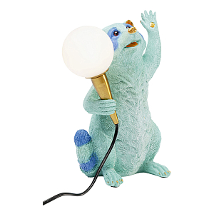 Настольная лампа для детской Голубой Енот 