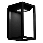 Уличный настенный светильник прямоугольной формы черного цвета Geometric Glow варинант исполнения - 1 | Loft Concept в Казани