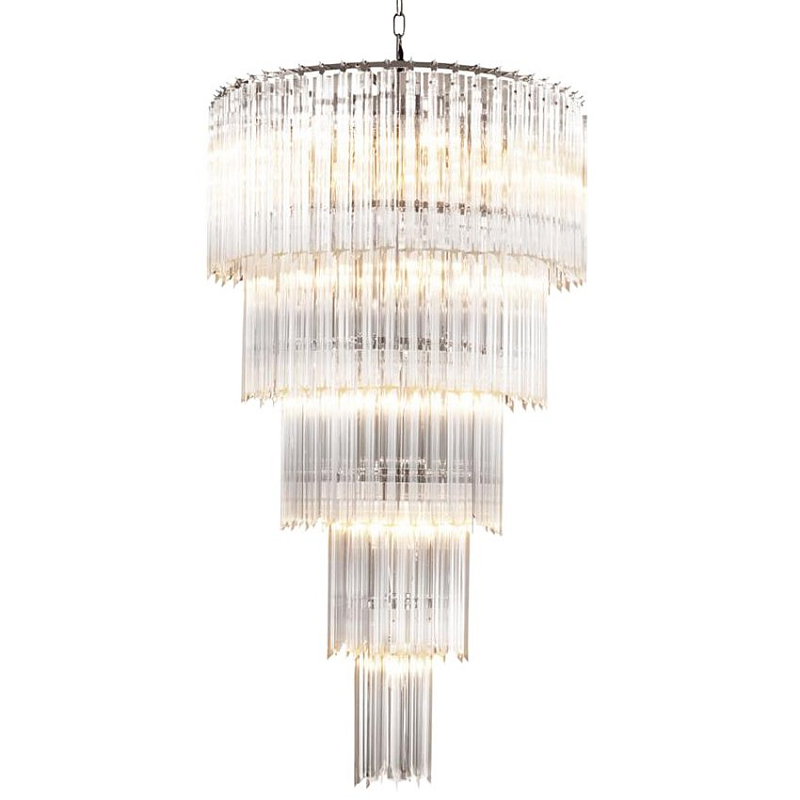 Люстра Chandelier Alpina L Никель Прозрачный (Transparent) в Казани | Loft Concept 