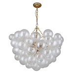 Люстра подвесная с рифлёными стеклянными шарами в форме воздушного облака Berries Chandelier варинант исполнения - 1 | Loft Concept в Казани