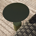 Дизайнерский круглый кофейный стол из металла с мраморным декором PANNA COTTA Coffee Table варинант исполнения - 4 | Loft Concept в Казани