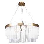 Люстра подвесная со стеклянными подвесками в виде перекрученных трубочек Nembus варинант исполнения - 1 | Loft Concept в Казани