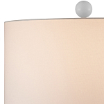 Настольная лампа белая с тканевым абажуром в форме цилиндра Morphing варинант исполнения - 2 | Loft Concept в Казани