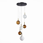 Люстра светодиодная с сферическими стеклянными плафонами Splatter варинант исполнения - 3 | Loft Concept в Казани