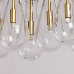 Люстра с 9-ю прозрачными стеклянными плафонами в форме капли Lucid Rain  варинант исполнения - 7 | Loft Concept в Казани