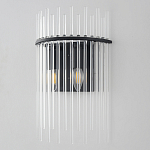 Бра со стеклянными прозрачными трубками и черным металлическим каркасом Nembus варинант исполнения - 3 | Loft Concept в Казани