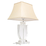Настольная лампа хрустальная с бежевым абажуром Perfect варинант исполнения - 2 | Loft Concept в Казани