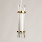 Подвесной светильник с цилиндрическим плафоном из прозрачных стеклянных трубок Nembus варинант исполнения - 3 | Loft Concept в Казани