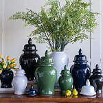 Ваза с крышкой однотонная Высота 31 см Chinoiserie Ceramics варинант исполнения - 4 | Loft Concept в Казани