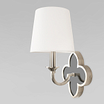 Бра с белым текстильным абажуром и фигурным основанием с зеркальной вставкой Vitorino варинант исполнения - 20 | Loft Concept в Казани