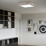 Потолочный светильник квадратный с гофрированным абажуром цвета графит Millennium варинант исполнения - 3 | Loft Concept в Казани