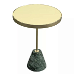 Кофейный столик с круглой зеркальной столешницей и мраморным основанием Stable Base варинант исполнения - 1 | Loft Concept в Казани