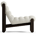 Кресло с деревянным каркасом и обивкой из белой ткани букле Medieval Furniture варинант исполнения - 4 | Loft Concept в Казани