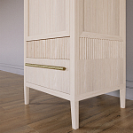 Узкий Шкаф Primo с 2 выдвижными ящиками Светлый дуб варинант исполнения - 4 | Loft Concept в Казани