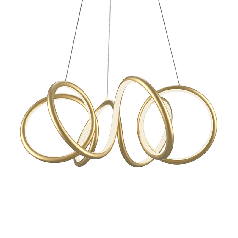 Люстра подвесная Curve 3000-4000К Черный Латунь в Казани | Loft Concept 