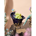 Чаша темно-синего цвета из фарфора с разноцветной птичкой Eden Garden porcelain and bronze варинант исполнения - 14 | Loft Concept в Казани