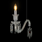 Подвесной светильник стеклянный в виде канделябра Curved Glass Chandelier варинант исполнения - 6 | Loft Concept в Казани