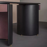 Дизайнерский письменный стол овальной формы с 2-мя выдвижными ящиками по бокам Parsec варинант исполнения - 2 | Loft Concept в Казани