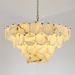 Люстра подвесная четырехъярусная с подвесками в форме дисков Cryptocrystalline Stone варинант исполнения - 6 | Loft Concept в Казани