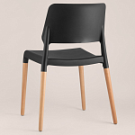 Пластиковый стул на ножках из массива бука Ferret Black 4 шт варинант исполнения - 5 | Loft Concept в Казани