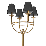 Торшер с металлическим основанием бронзового цвета с черными конусовидными абажурами Dignity варинант исполнения - 3 | Loft Concept в Казани