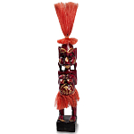 Деревянная декоративная статуэтка Asmat Red Straw Headdress Statuette Red варинант исполнения - 1 | Loft Concept в Казани