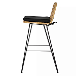 Стул барный с ротанговым плетением Half Bar Chair with Wicker без подлокотников варинант исполнения - 2 | Loft Concept в Казани