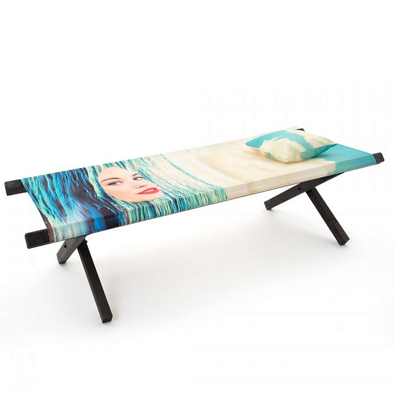 Шезлонг Seletti Poolbed Seagirl Черный Голубой в Казани | Loft Concept 