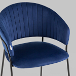 Стул в велюре синего цвета Horizon варинант исполнения - 7 | Loft Concept в Казани