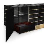 Дизайнерский комод в сочетании черного и золотого цвета Nubian варинант исполнения - 2 | Loft Concept в Казани