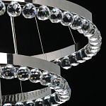 Люстра с тремя кольцами цвета хром и прозрачными хрустальными шарами по периметру Sacramento Transparent Balls Chandelier варинант исполнения - 7 | Loft Concept в Казани