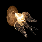 Бра с прозрачной стеклянной фигуркой птички Serip Voa варинант исполнения - 2 | Loft Concept в Казани