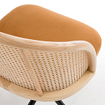 Офисное кресло из велюра и ротанга Eilwen Rattan Wicker Chair варинант исполнения - 4 | Loft Concept в Казани