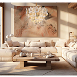 Люстра с многослойными белыми и прозрачными подвесками Character Chandelier варинант исполнения - 3 | Loft Concept в Казани