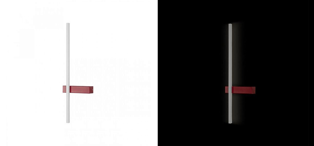 Бра светодиодное Trumpet Tube Red 60 см Бра светодиодное Trumpet Tube Red 60 см - Loft-Concept в Казани