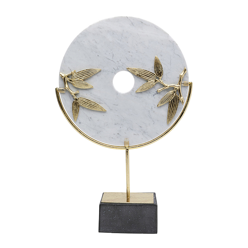 Декоративный арт-объект из мрамора Marble Ring Белый Мрамор Bianco Золотой Черный в Казани | Loft Concept 