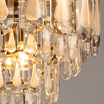 Люстра многоярусная с овальными прозрачными подвесками 36 см Harmonica варинант исполнения - 5 | Loft Concept в Казани