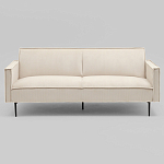 Диван современный вельветовый прямой Worcester Молочный варинант исполнения - 2 | Loft Concept в Казани