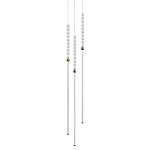 Подвесной светильник с 3-мя вертикальными плафонами и белыми шариками PEARLS Suspension варинант исполнения - 1 | Loft Concept в Казани