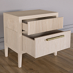 Прикроватная Тумбочка Primo с двумя ящиками Светлый дуб варинант исполнения - 5 | Loft Concept в Казани