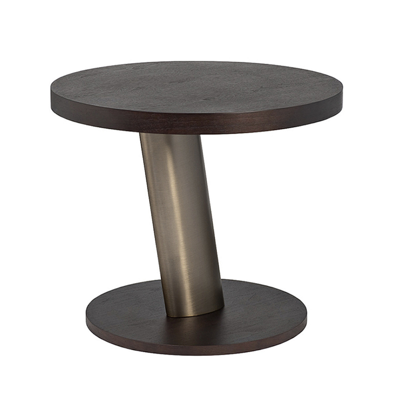 Столик журнальный Dominant темный орех Золотой Коричневый в Казани | Loft Concept 