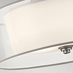 Потолочный светильник с двойным цилиндрическим плафоном из белого стекла и прозрачной органзы Kichler варинант исполнения - 14 | Loft Concept в Казани