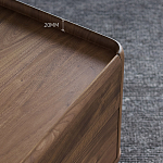 Прикроватный деревянный столик с 2-мя ящиками Moon Walnut Furniture варинант исполнения - 7 | Loft Concept в Казани