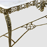 Консоль из бронзы с мраморной прямоугольной столешницей Bronze Console варинант исполнения - 1 | Loft Concept в Казани