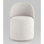 Пуф Loreen со спинкой вращающийся букле светло-серый варинант исполнения - 4 | Loft Concept в Казани