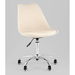 Офисный стул на металлическом основании EGGERY Beige пластик варинант исполнения - 1 | Loft Concept в Казани