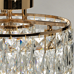 Потолочный светильник круглый с прозрачными подвесками Lunet варинант исполнения - 6 | Loft Concept в Казани