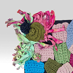 Ковер разноцветный из джинсовой одежды и армейских палаток Upcycling варинант исполнения - 2 | Loft Concept в Казани